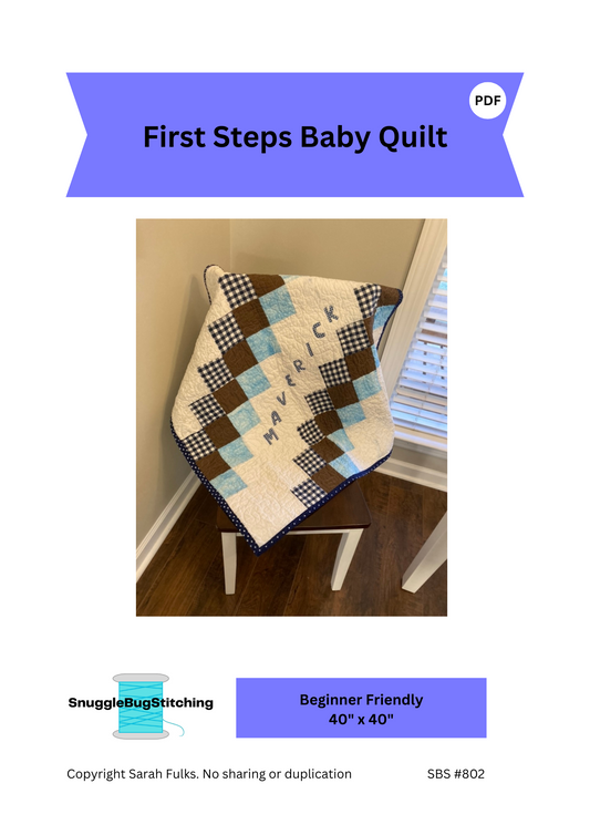 First Steps Baby Quilt - PDF Pattern