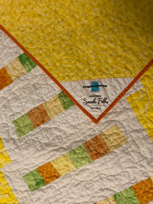 Baby quilt - yellow