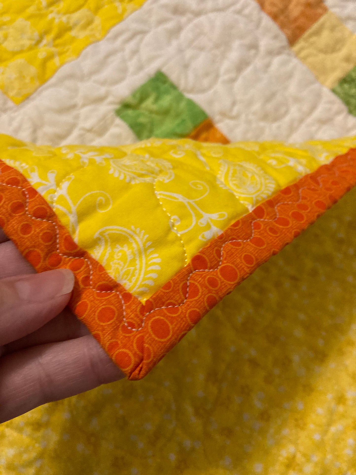 Baby quilt - yellow