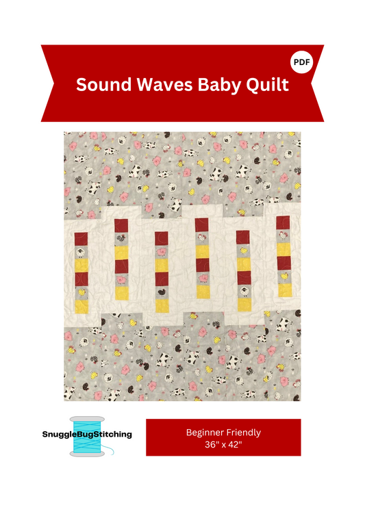 Sound Waves Baby Quilt - PDF Quilt Pattern